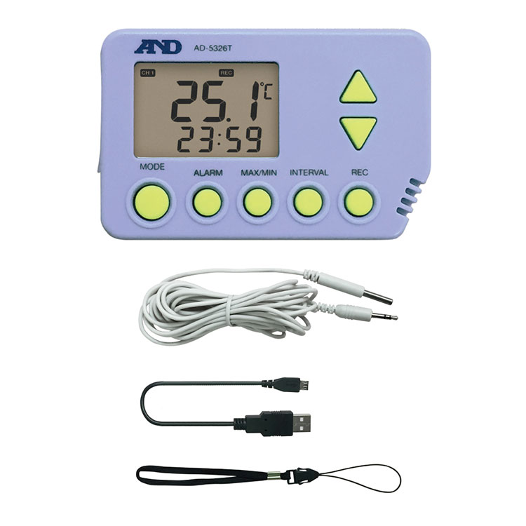 IP65防水 データミニ(温度・温湿度モデル) 温度ロガー(熱電対) 日置電機 aso 1-5840-33 医療・研究用機器 